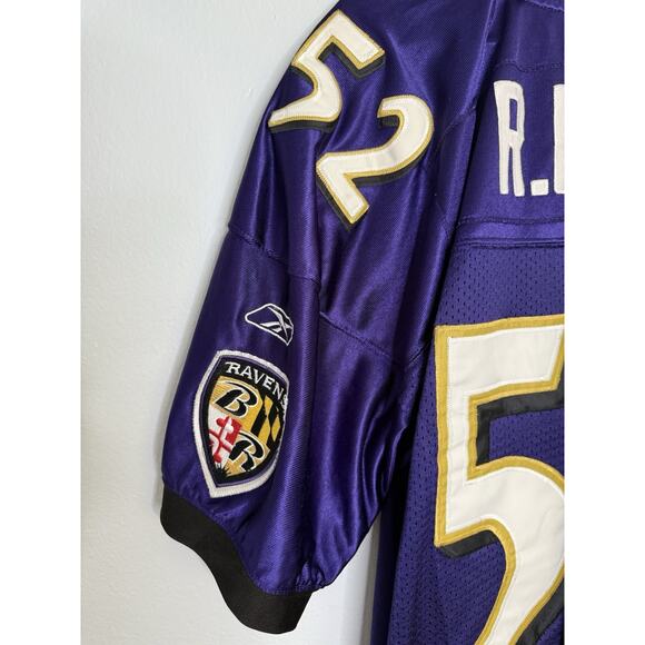 Reebok Premier Triple Stitched Ray Lewis Baltimore Ravens Jersey Mens Size 50 - Picture 4 of 8